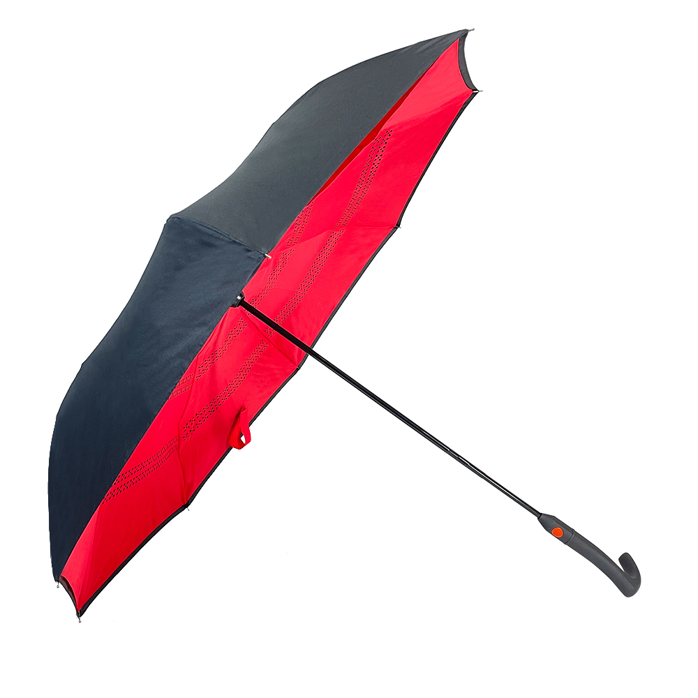 2021 China New Design 6k Umbrella - Ovida Hot Selling New Products Stock Custom Double Layer Inside Out 7 Shape Handle inverted Reverse Umbrella With Logo Prints – DongFangZhanXin