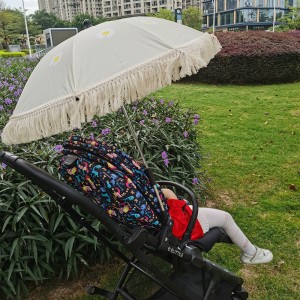 Ovida Cute Baby Umbrellas China Outdoor Beach Umbrella For Kids Baby Cover Beach Umbrella With Tassels Baby Stroller Umbrellas