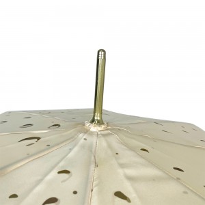 Ovida digital printing diamond handle sombrilla golden frame fold lady luxury umbrella custom