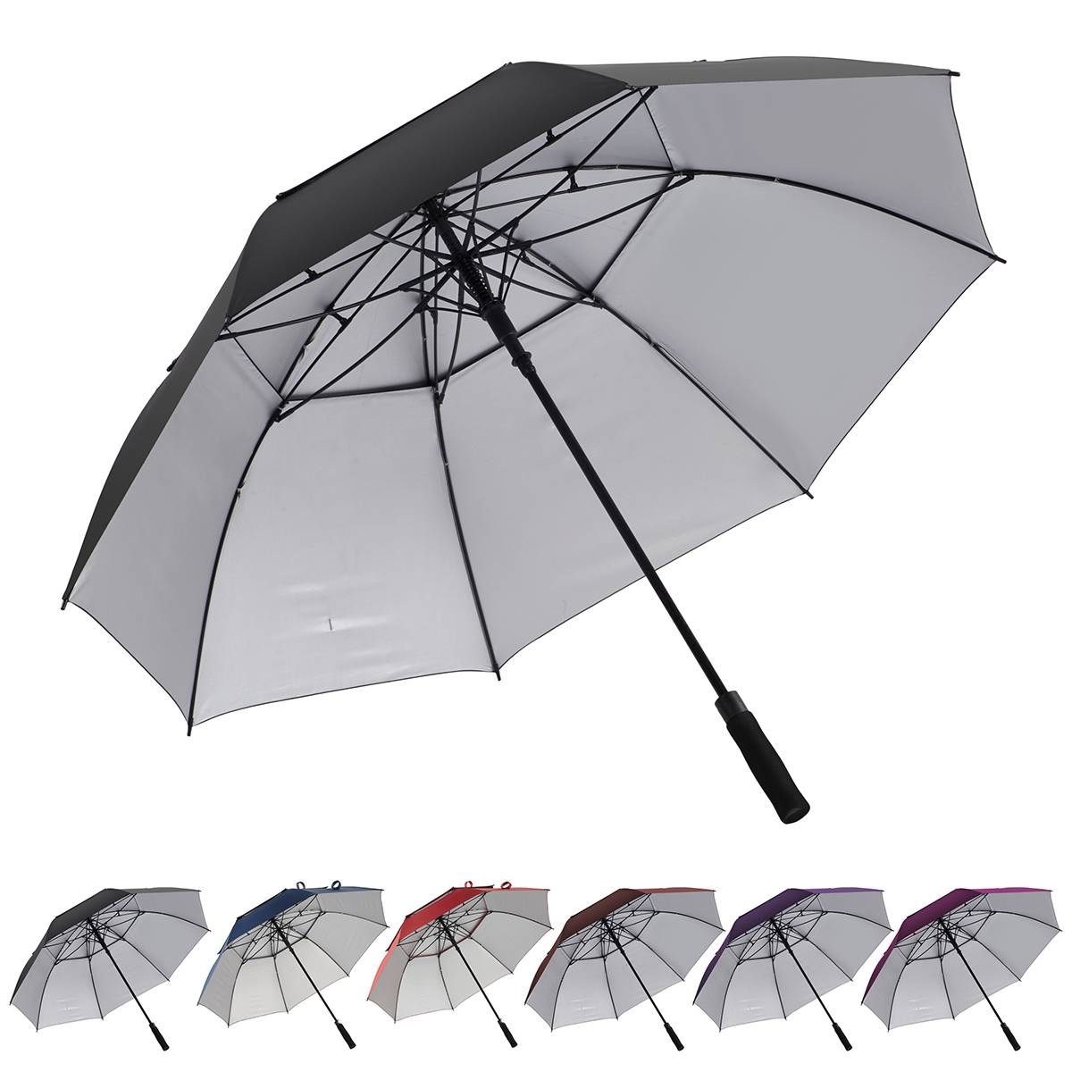 Europe style for Pocket Umbrella - Ovida Two Layer Strong Storm Proof Custom Golf Umbrellas – DongFangZhanXin