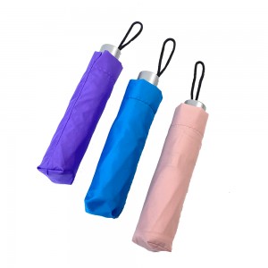 OVIDA three folding umbrella ladies’ aluminum super light umbrella with custom design