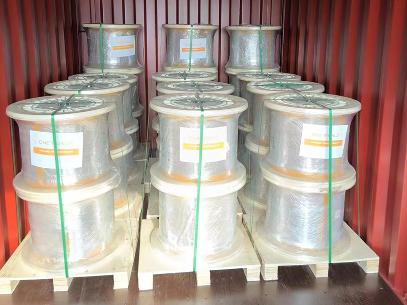 ONE WORLD successfully shipped 17 tons of Phosphatized Steel Wire to a Moroccan Optical Cable manufacturer!