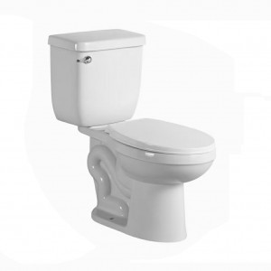 Economic Siphonic Two-piece Round Bowl Toilet,Side lever Flush Toilet