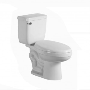 Economic Siphonic Two-piece Elongated Bowl Toilet,Side lever Flush Toilet