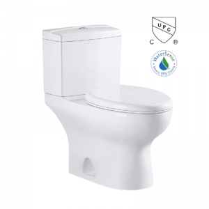 cUPC cert, Elongated Two-piece ceramic toilet, with 1.28GPF water use