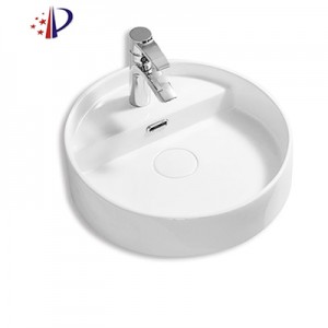 Square White color Classical Style Modern design Bathroom wash basin