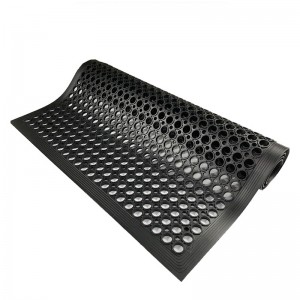 Industrial Kitchen Anti-slip Rubber Anti-fatigue Mat with Holes