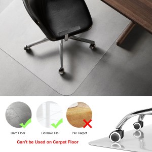 Tapete protetor de carpete para cadeira de computador em PVC durável para pisos de madeira