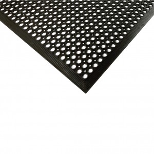Dapur Industri Anti-slip Rubber Anti-fatigue Mat with Holes