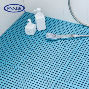 Tuiles de tapis de sol antidérapantes pour salle de bains et piscine à verrouillage TPE