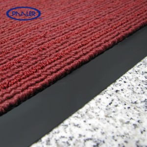 Tapis de sol d'entrée en rouleau de haute qualité à rayures extérieures, tapis de porte