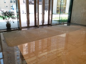 Tapete de piso de alumínio de borracha para porta de entrada de casa comercial dobrável para remoção de poeira