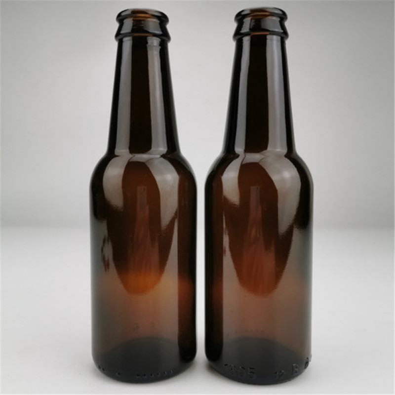 12 oz. (355 ml) Clear Glass Long Neck Beer Bottle, Pry-Off Crown