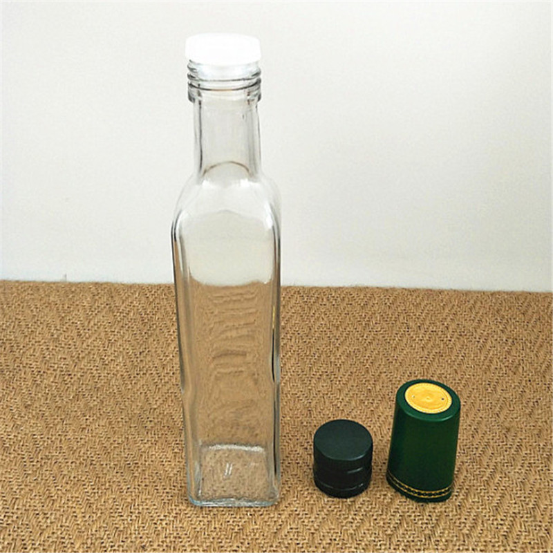 Top Suppliers 500ml Clear Glass Olive Oil Bottle - 250ml 500ml 750ml 1000ml 1 liter Empty Marasca Edible Oil Bottle Green Glass Olive Oil Bottles with lid – Luhai