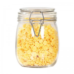 Square Food Storage Canisters Glass Jars with Airtight Lids for Kitchen Canning Cereal Pasta Sugar Spice 25OZ 34OZ