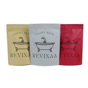 Customized kraft paper stand-up bag bath salt packaging