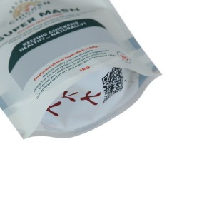 Custom White Vegetables Printing Stand-Up Pouches Colourful Stand up Bag Packaging