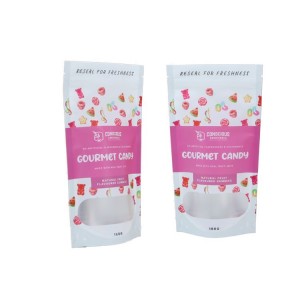 Custom With Window, candy Slice Packaging Packaging  Printing Shining Stand-Up Pouches