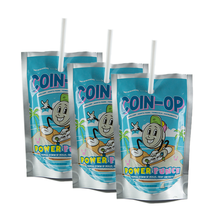 China wholesale Cooked Food Bag - OEM Custom Printed Packaging Packing Spout Plastic Beverage Bags Straw Juice Drink Pouch  – Xin Juren