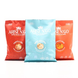 Trending Products Pet Treat Bag - Custom 25g Plastic Stand Up Zipper Pouch Bag Food Packaging Black Bag For Snacks/ Popcorn  – Xin Juren