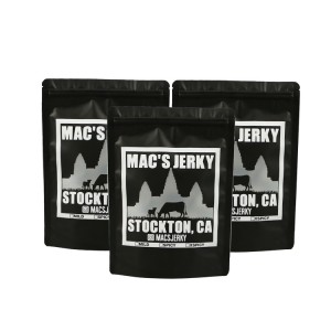 Custom 60g 100g Beef Jerky Dry Food Pouch Matte Black Foil Lined Packaging mylar Bag