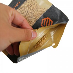 Laminated Waterproof Kraft Paper Bags Customized Brown and White Kraft Paper Bags With Window