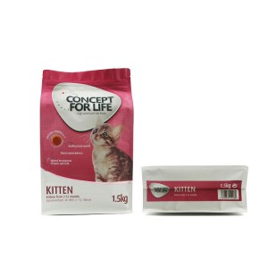 Custom Resealable Flat Bottom Pet Food Eco Friendly Plastic Recyclable Pet Food Packaging Bag
