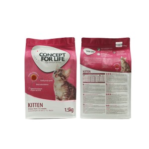 Custom Resealable Flat Bottom Pet Food Eco Friendly Plastic Recyclable Pet Food Packaging Bag