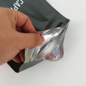 Resealable custom printed matte black flat bottom coffee bags