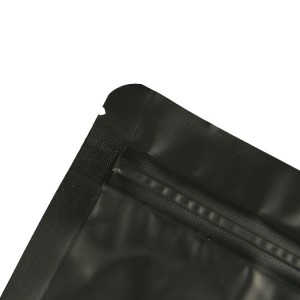 Custom 60g 100g Beef Jerky Dry Food Pouch Matte Black Foil Lined Packaging mylar Bag