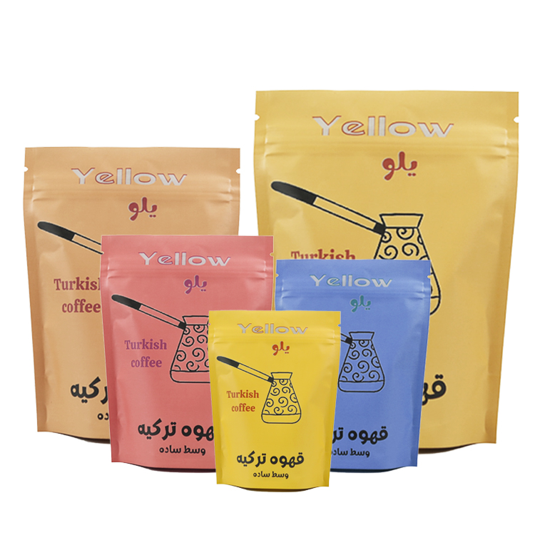 Custom printing stand up coffee bags with Valve