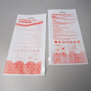 Custom printed PE zipper bag for Swimming cap p...