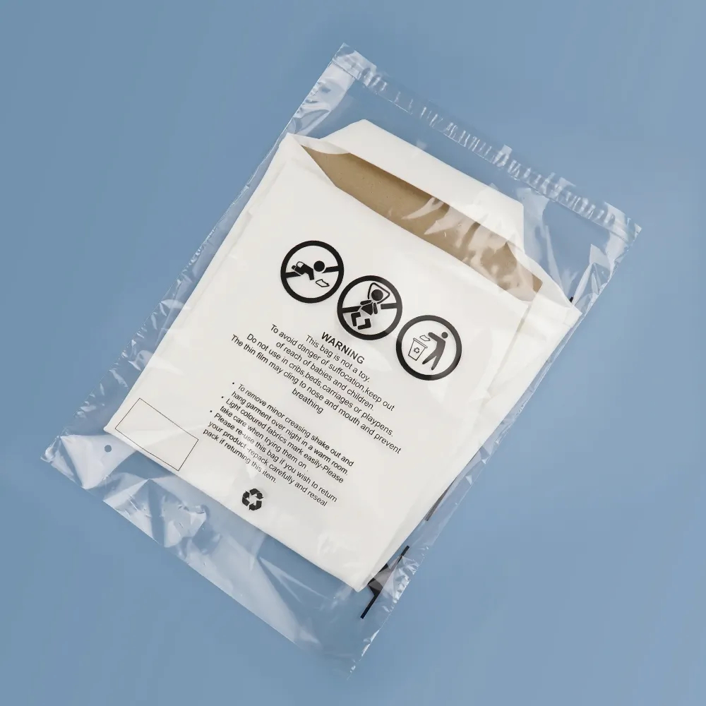 baju pakean pe custom transparan jelas segel diri A4 napel kantong bungkusan plastik opp selfadhesive