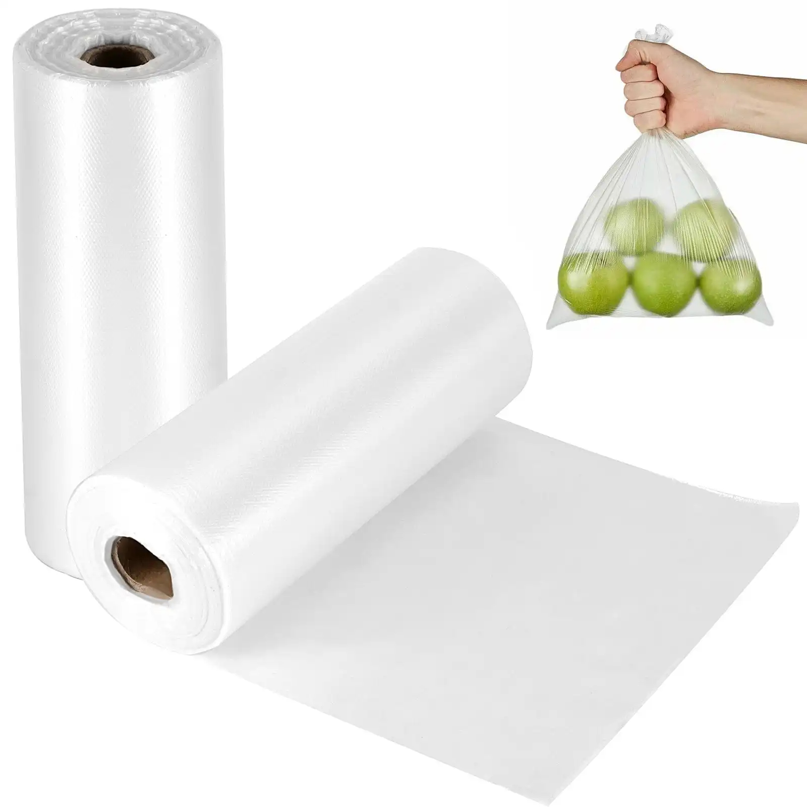 Bossa de plàstic per a rotlle d'un sol ús personalitzat per mantenir-se fresc Emmagatzematge polietilè pe polietilè congelador transparent de plàstic nevera bossa d'aliments per congelar