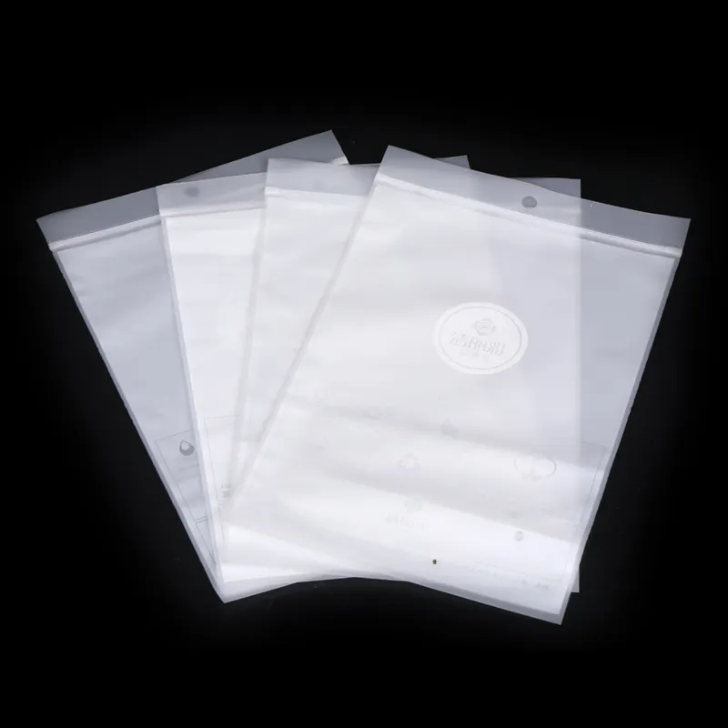 Almacenamento personalizado para envases de plástico pequenos, bolsa de bloqueo con cremallera esmerilada mate