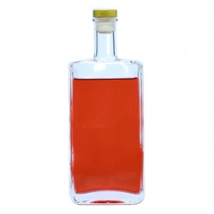 Factory wholesale Big flat Square Liquor glass vodka Bottles – Flat square shape – QLT