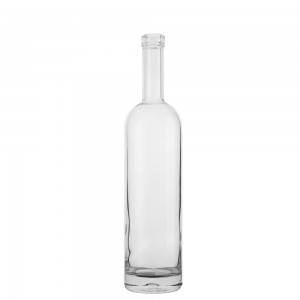 Custom round shape 500 ml liquor glass bottle