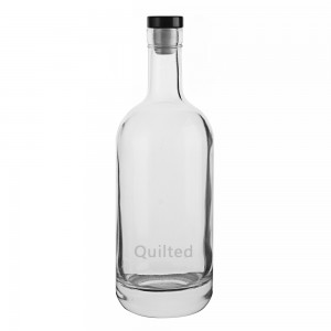 Custom 500 ml liquor glass bottle with stopper