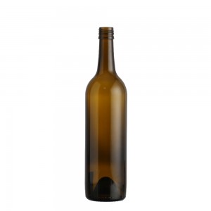 750 ml brown color wine liquor glass bottle