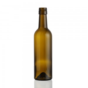 China Wholesale Fancy 375 ml amber wine glass bottle with cover