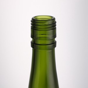 500 ml green color champagne wine glass bottle with cover