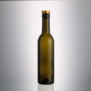 375 ml brown color red wine glass bottle