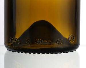 Design 375 ml red wine amber glass bottle