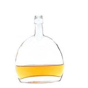 500ml Flat Round Shape Brandy Glass Bottles