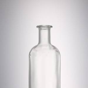 High quality 700 ml clear liquor bottle with stopper