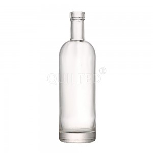 500ml round liquor glass vodka bottle with cork