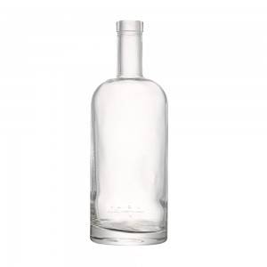 custom 700 ml round shape liquor bottle