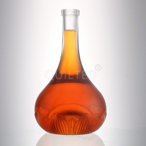 500 ml unique shape liquor glass whsiky bottle