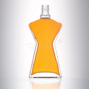 250 ml Pentagram shape clear liquor glass vodka bottle