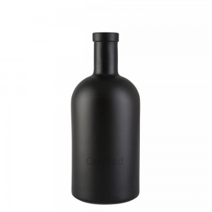 750 ml liquor black gin glass bottle with cover